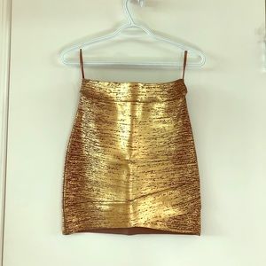 Gold bandage skirt